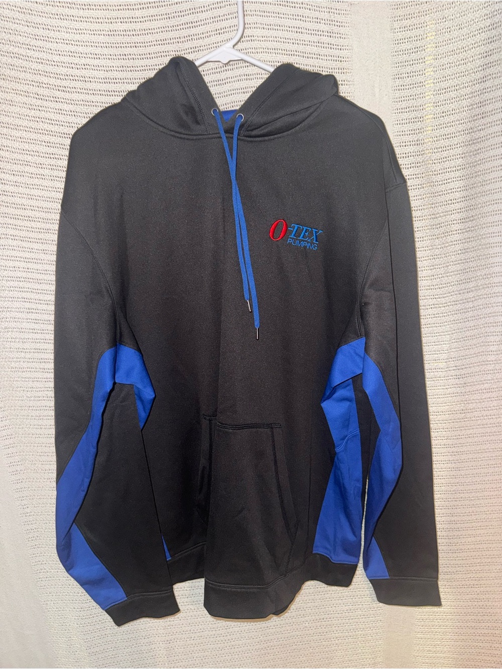 Sport-Tek Black Hoodie with Blue Accents